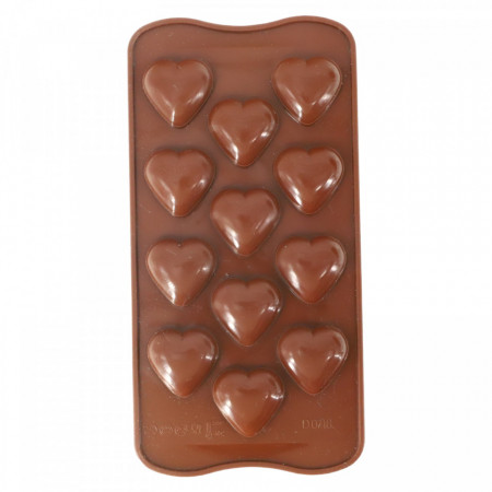 Forma pentru ciocolata, Silicon, NO5676, rezista la - 40 + 240 grade celsius, 21 x 10.5 cm, Maro