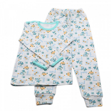 Pijamale copii, Model catelusi bleu, Model Romanesc, Bumbac, 3 - 4 ani, P34P8