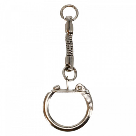 Set 4 bucati, inel de chei, Agatatoare, 2 cm, Argintiu
