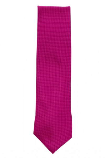 Cravata barbati, model ingust, aspect texturat, 5 x 174 cm, NO6168, Fucsia