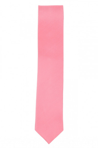 Cravata barbati, model ingust, aspect texturat, 5 x 174 cm, NO6178, Roz