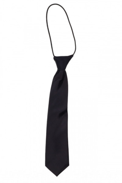 Cravata pentru copii, model ingust, aspect matasos, 6.5 x 26 cm, NO6210, Negru