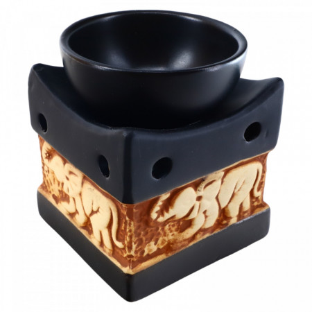 Suport pentru aromaterapie, din ceramica, difuzor pentru lumanari si uleiuri esentiale, Feng Shui, AR30A, 8.3 x 9.8 cm, Multicolor