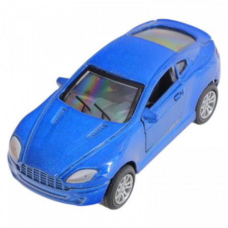 Masina metalica, Aston Martin, Pullback, Deschidere usi, 1:64, Albastru