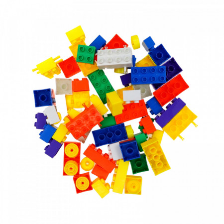 Set cuburi de constructie, Blocks, 75 piese, Multicolor