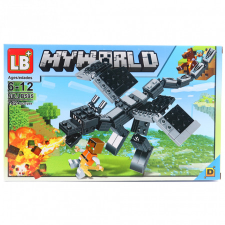 Set de constructie Lego, Marele dragon negru tip Minecraft, 142 Piese