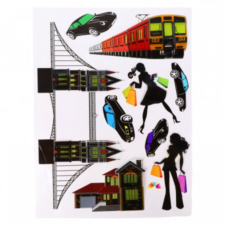 Sticker decorativ pentru camera copilului, 8D, Podul Londrei, RA-014, 35 cm