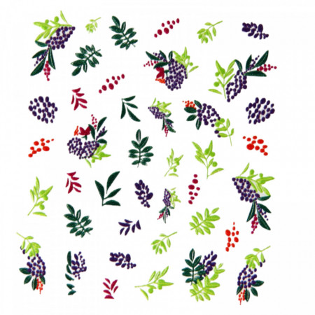 Stickere pentru decor unghii, 5D, Flori, NO2562, Multicolor