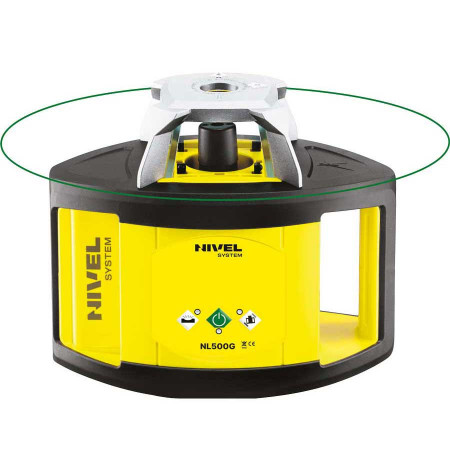 Nivelă laser rotativă cu fascicul verde (plan orizontal), NL500G - Nivel System