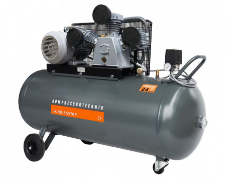 Compresor de aer profesional cu piston - 5,5kW, 880 L/min ,10bari - Rezervor 270 Litri - WLT-PROG-880-5.5/270