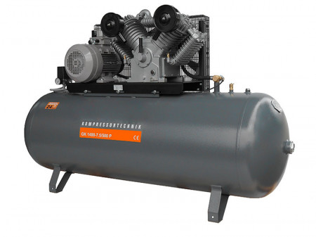 Compresor de aer profesional cu piston - 7,5kW, 1400 L/min 10bari - Rezervor 500 Litri - WLT-PROG-1400-7.5/500