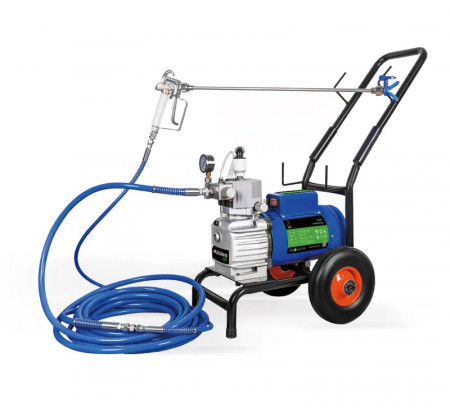 Pompa de vopsit si zugravit AIRLESS Diafragma Profesională cu Carucior - Complet Echipata - 1/4", 3kW, 5.5L/min - WP-APSD5
