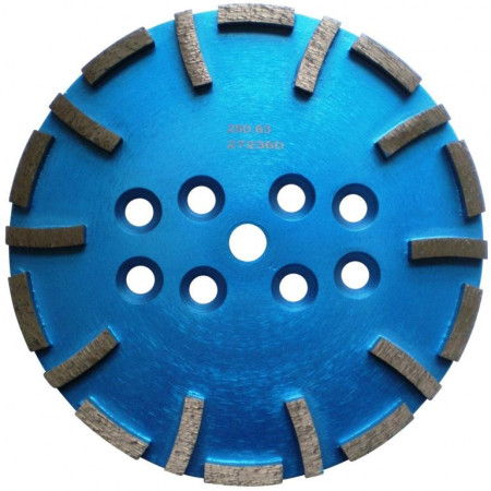 Disc cu segmenti diamantati pt. slefuire pardoseli - segment fin - Albastru - 250 mm - prindere 19mm - DXDH.8500.250.63
