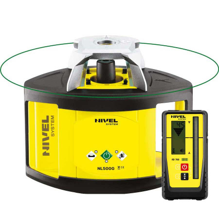 Nivelă laser rotativă cu fascicul verde (plan orizontal), cu afisare digitala - NL500G Digital - Nivel System