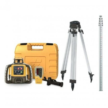 Pachet Nivela laser rotativa de constructie multifunctionala RL-H5A (1 plan orizontal/inclinat, pantă manuală) cu trepied si stadie - Topcon