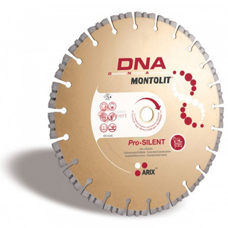 Disc diamantat Montolit DNA LXS350 - taiere uscata - pt. beton, granit, piatra dura, etc.