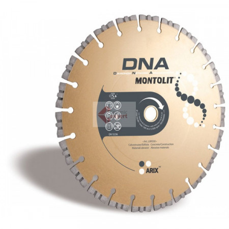Disc diamantat Montolit DNA LXR300 - taiere uscata - pt. beton, materiale abrazive, etc.