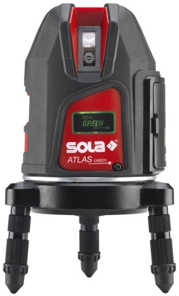 Nivela Laser Verde ATLAS GREEN multilinie si punct - 360°, 25m, Li-Ion - SOLA-71015701 - Img 1