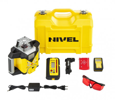Pachet Nivela Laser Rotativa - cu afisarea digitala a diferentelor - NL740R Digital cu trepied si stadie - Nivel System