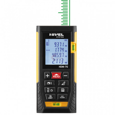 Telemetru cu laser verde 70m, HDM-7G - Nivel System