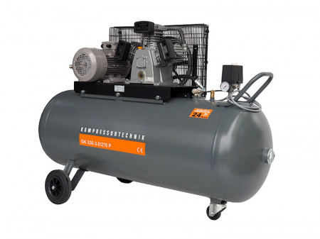 Compresor de aer profesional cu piston - Profesional 3kW, 530 L/min, 10 bari - Rezervor 270 Litri - WLT-PROG-530-3.0/270