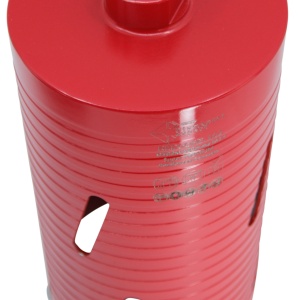 Carota diamantata Super PREMIUM ø102mm x 180mm x M16 pentru gaurire Beton armat, Zidarie, Granit - DXQZ.REDCORE.102 - Img 6