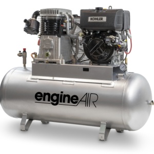 Compresor de aer cu piston, motor Kohler - 7.52 kW, 1038 L/min, 14 bari - Rezervor 270 Litri - ABAC-engineAIR-11/270-14-ES-Diesel