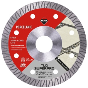 Disc diamantat pt. portelan si placi foarte dure 115x22,2mm, TLG 115 SuperPro - RUBI-41900 - Img 2