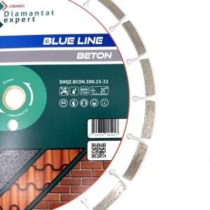 Disc DiamantatExpert LASER pt. Beton, Materiale constructii 300x25,4/22,23(inel) (mm) taiere uscata sau umeda, Blue Line Profesional - DXQZ.BCON.300.25-22 - Img 3