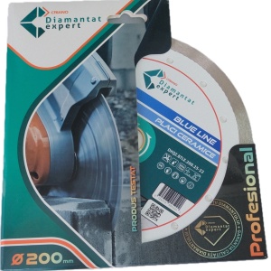 Disc DiamantatExpert pt. Ceramica, Gresie Portelanata de Duritate Medie, Placi 200x25,4/22.23(ring) (mm) taiere uscata sau umeda, Blue Line Profesional - DXQZ.BTLE.200.25-22 - Img 5