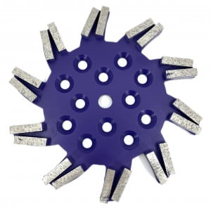 Disc stea cu segmenti diamantati pt. slefuire pardoseli - segment dur - Albastru - 250 mm - prindere 19mm - DXDY.8501.250.11.23 - Img 1