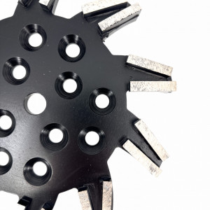 Disc stea cu segmenti diamantati pt. slefuire pardoseli - segment foarte fin - Negru - 250 mm - prindere 19mm - DXDY.8501.250.11.73 - Img 4