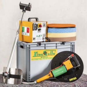 Drisca electrica - Finisare umeda tencuieli si gleturi mecanizate, pompa de apa incorporata + cutie de accesorii - LS-SM22