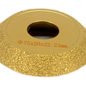 Freza diamantata pentru profilare granit, marmura, gresie, Profil V, 75x22,23 #45