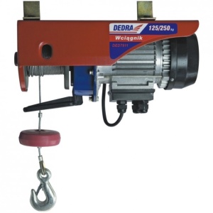 Palan electric cu cablu 1000 W, 250/500kg, DED7914 - Dedra