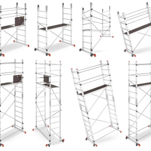 Schela aluminiu mobila 2x2(m), inaltime 4m, platforma 1,6x0,45(m), max. 150kg - CNO-SME-ADDY5M - Img 4