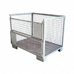 Boxpalet metalic cu oblon, 120x80x80cm- CXMD.40058