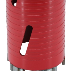 Carota diamantata Super PREMIUM ø76mm x 180mm x M16 pentru gaurire Beton armat, Zidarie, Granit - DXQZ.REDCORE.76 - Img 8