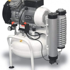 Compresor de aer medical cu piston fara ulei, silentios, cu uscator montat pe rezervor - 25 l, 1.5 kW, 350 L/min, 8 bari - ABAC-CleanAir-CLR-20/25T - Img 3