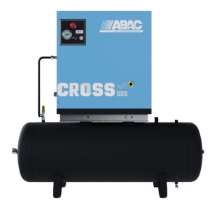 Compresor de aer profesional cu surub - 4 kW turatie variabila, 516 L/min, 10 bari - Rezervor 200 Litri - ABAC-CROSS-500-10-400/50-200-MEBB