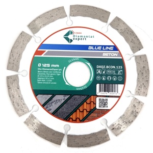 Disc DiamantatExpert pt. Beton, Materiale constructii 125x22.23 (mm) taiere uscata sau umeda, Blue Line Profesional - DXQZ.BCON.125 - Img 1