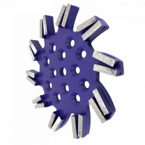 Disc stea cu segmenti diamantati pt. slefuire pardoseli - segment dur - Albastru - 250 mm - prindere 19mm - DXDY.8501.250.11.23 - Img 4