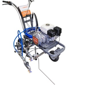 Echipament airless pentru trasat marcaje rutiere - Complet Echipat - 1/4", 2 pistoale, 3.0L/min, 5.5hp Honda - CNO-APSR-Duo-Honda - Img 3