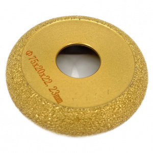 Freza diamantata pentru profilare granit, marmura, gresie, Profil Semicerc Interior, 75x22,23 #45 - DXDY.FPP.C20 - Img 6