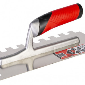 Gletiera dintata cu maner Rubiflex 28cm, 15 x 15mm - RUBI-76947