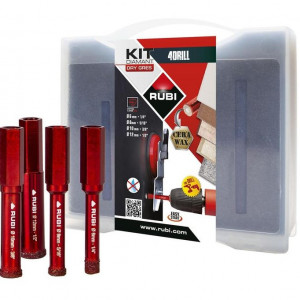 Kit carote diamantate DryGres4Drill 6, 8, 10, 12mm, 4 buc. - RUBI-5939 - Img 4