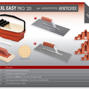 Kit Galeata Easy cu burete Sweepex si accesorii pt. curatat rosturi - Raimondi-436EASYKIT20 - Img 3