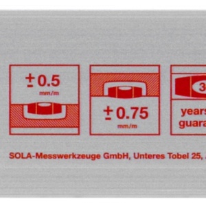 Nivelă cu bula ( Boloboc ) cu profil aluminiu, 80cm AZB 80 - Sola-01011101 - Img 2