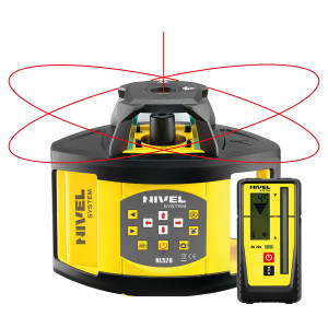 Nivelă laser rotativă cu fascicul roșu (2 planuri, panta manuala), cu afisare digitala - NL520R Digital - Nivel System - Img 1