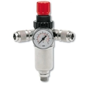 Regulator de presiune 3/8" cu 2 iesiri rapide, filtru si manometru - ABAC-8973005916